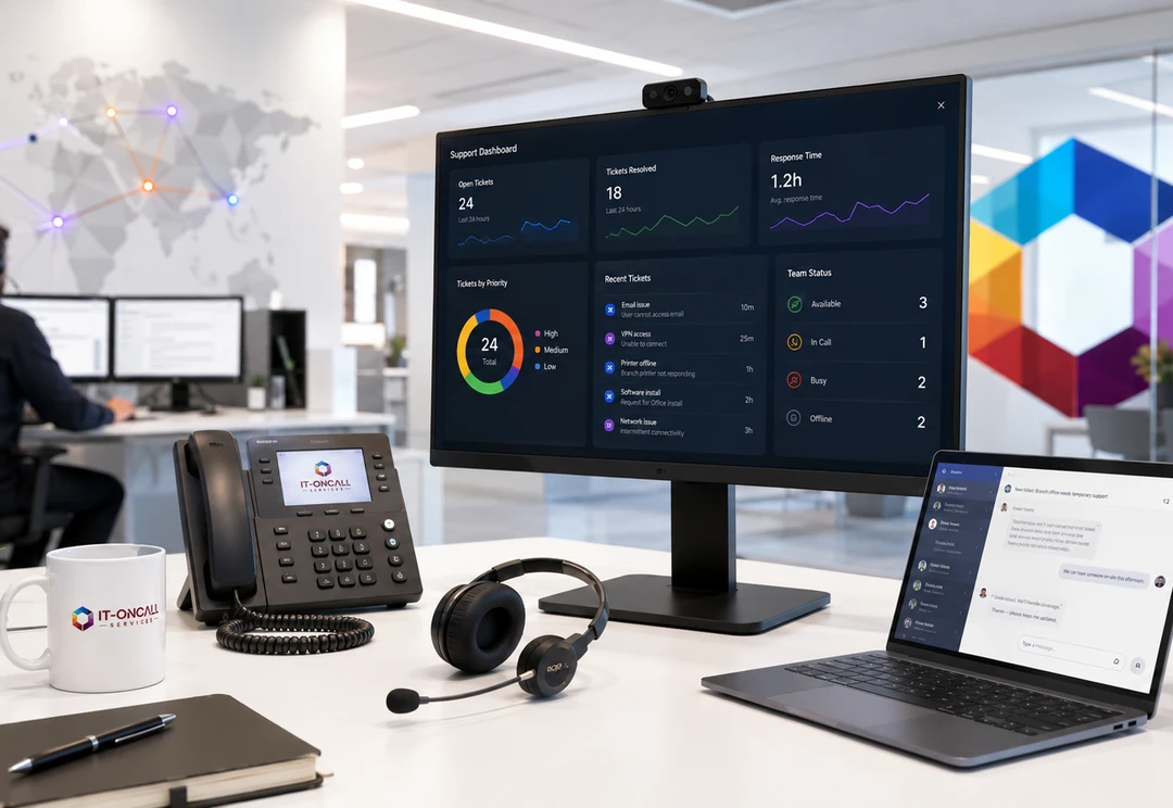 IT backfill and support help desk workspace